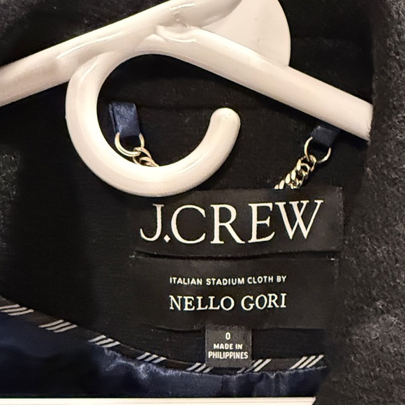 J. Crew Black Pea Coat with Gold Accents - Picture 3 of 6